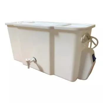 Бак настенный "Водолей", с ЭВН, пластиковый бак, 15 л, белый