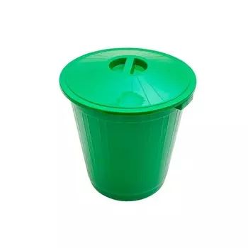 Бак с крышкой, 70 л, цвет зелёный