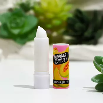 Бальзам для губ с маслом ши, какао и витамином Е, 3.5 г, аромат медовой дыни, BEAUTY FOOD