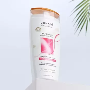 Бальзам для ослабленных волос с маслом аграны и макадамии, объём и сила, 250 мл, BONAMI