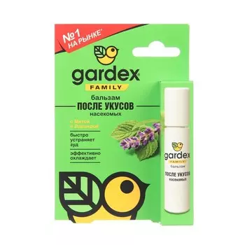 Бальзам после укусов насекомых Gardex Family, для всей семьи, 7 мл
