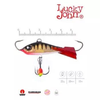 Балансир Lucky John BALTIC 5 + тройник, 5 см, цвет 11HRT блистер