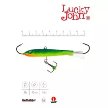 Балансир Lucky John CLASSIC 9 + тройник, 9 см, цвет 29 блистер