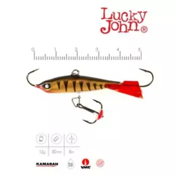 Балансир Lucky John NORDIC 4 + тройник, 4 см, цвет 11HRT блистер
