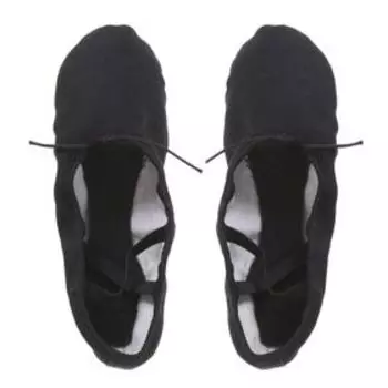 Балетки тиковые, длина по стельке 23,5 см, цвет чёрный