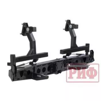 Бампер РИФ силовой задний УАЗ Буханка, квадратом под фаркоп,2-мя калитками,фонарями,стандарт 67613