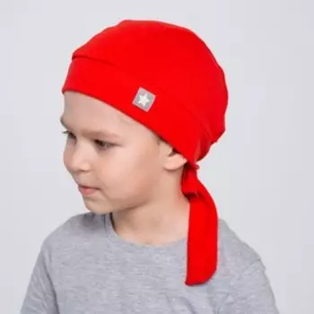 Бандана для мальчика, цвет красный/звезда, размер 46-50