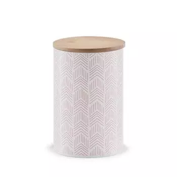 Банка 1000 мл, с крышкой, металл/дерево, 10.216 см