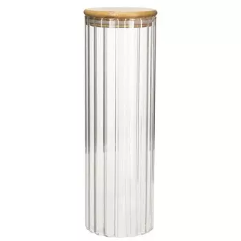 Банка для хранения бамбуковая крышка, 1.5 л