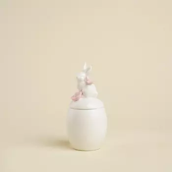 Банка для сыпучих SL Home «Лесные кролики», 220 мл, 7.516 см, фарфор, белая