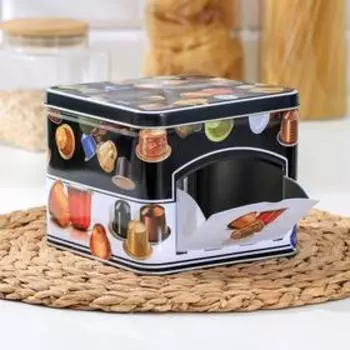 Банка для капсул кофемашины Coffee, 1710 см, цвет чёрный