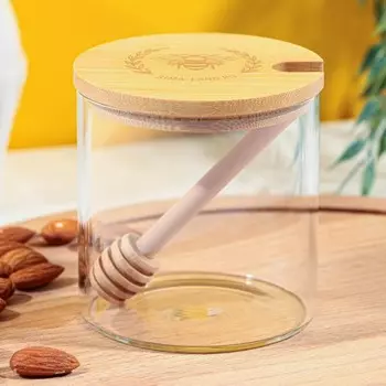 Банка для мёда стеклянная «Пчёлка», 300 мл