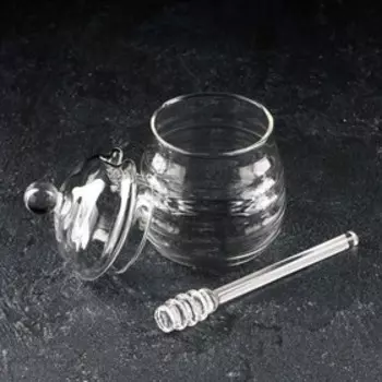 Баночка для мёда и варенья Magistro «Винни», 300 мл, 814 см, стекло, прозрачная