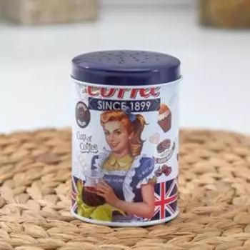 Банка для специй Coffee, 300 мл, 10×7×9 см, с отверстиями и ручкой