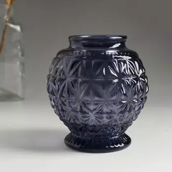 Банка для свечей, подсвечник "СКАНДИК МАРСКИ" 10,5х10,2 см, 300 мл ЧЕРНИКА