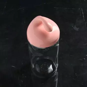 Банка для сыпучих продуктов «Аксис», стеклянная, розовая крышка, Иран