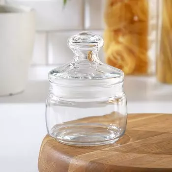 Банка для сыпучих продуктов Paabahe Cesni, 420 мл, стекло, прозрачная