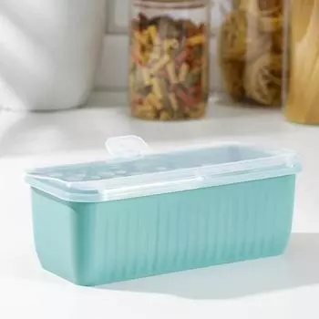 Банка для сыпучих продуктов «Цветик», 3 отделения, 3 ложки 24×11×9 см, цвет МИКС