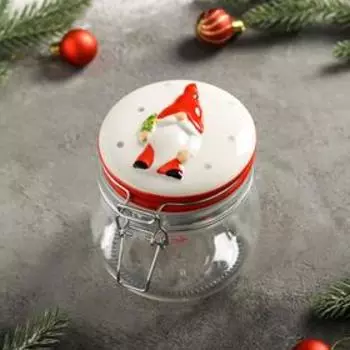 Банка для сыпучих продуктов Доляна «Помощник», 500 мл, 11×11 см