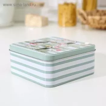 Банка для сыпучих продуктов «Экзотика», 15×15×6,5 см, деколь МИКС