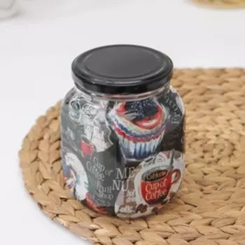 Банка для сыпучих продуктов «Кофе брейк», 650 мл