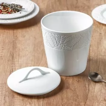 Банка для сыпучих Magistro Crotone, 600 мл, 12.515.4 см, фарфор, белая