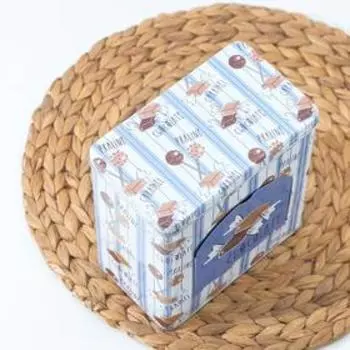 Банка для сыпучих продуктов «Шоколад», 16×9,5×17,5 см, с окошком, цвет голубой