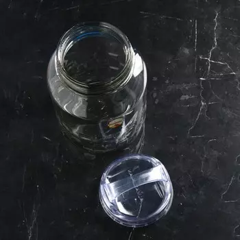 Банка для сыпучих продуктов «Универсальная», стеклянная, прозрачная крышка, 3.3 л, Иран