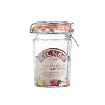 Банка гранёная Kilner Clip Top, стекло, 950 мл