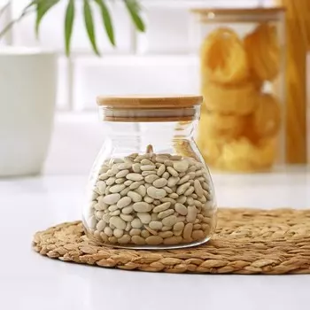 Банка для сыпучих продуктов BellaTenero «Бамбук», 500 мл, 1112 см, с бамбуковой крышкой, стекло, прозрачная