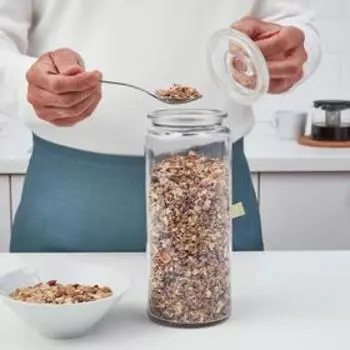 Банка с крышкой ВАРДАГЕН, 1,8 л, прозрачное стекло