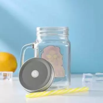 Кружка с крышкой и трубочкой «Ко МИКС», 450 мл, 107.513 см