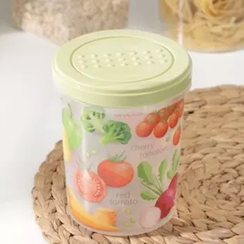 Банка с завинчивающейся крышкой, 1 л, d=11,5 см, h=14,7 см, с декором, цвет салатовый