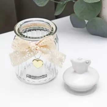 Банка для сыпучих «Чайные беседы», 300 мл, 814 см, с керамической крышкой, стекло