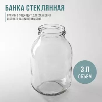 Банка стеклянная, ТО-100 мм, 3 л