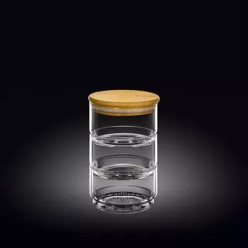 Банка Wilmax England, трёхъярусная, термостекло, размер 10х18.5 см