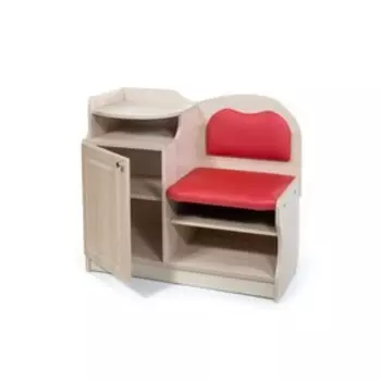 Банкетка №1, 900х430х920, Ясень/Красный(112)