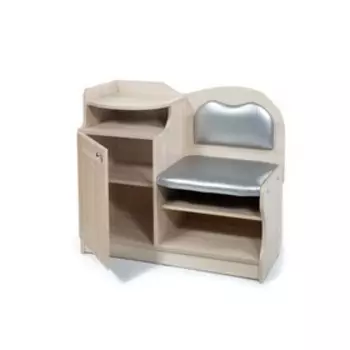 Банкетка №1, 900х430х920, Ясень/Серебро(116)