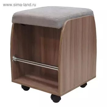 Банкетка 400х400х510 Ясень шимо темный Серая холодная