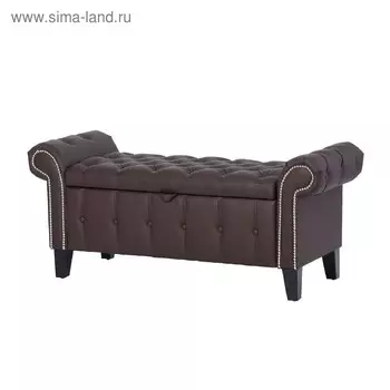 Банкетка Беркли 1370х470хН580 экокожа шоколад