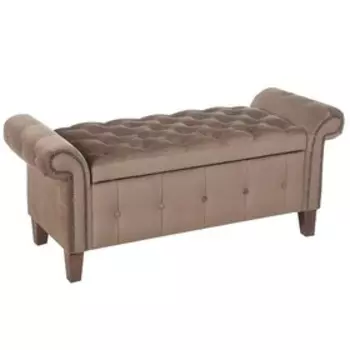 Банкетка Беркли 1370х470хН580 велюр светло-коричневый