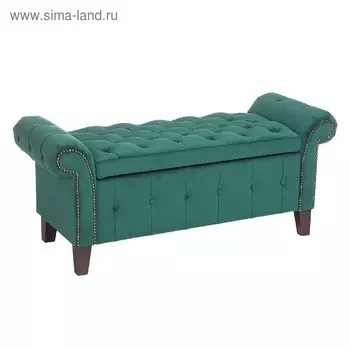Банкетка Беркли 1370х470хН580 велюр зеленый