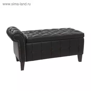 Банкетка Беркли-2 1170х470хН580 экокожа черная
