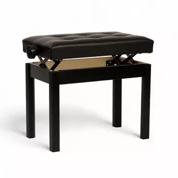 Банкетка для пианино Music Life сиденье 5534, высота 48-58 см, черная, нагрузка 100 кг