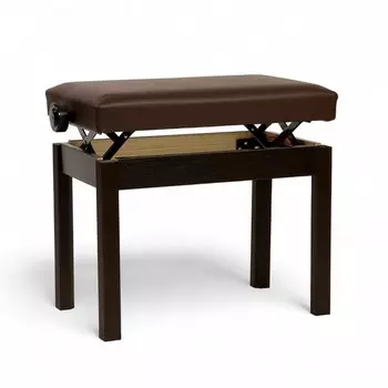 Банкетка для пианино Music Life сиденье 5534, высота 48-58 см, коричневая, нагрузка 100 кг