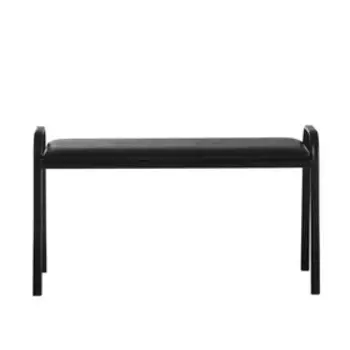 Банкетка двухместная Доляна, чёрный/чёрный