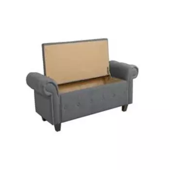 Банкетка Кеми 1370х470х580 Велюр серый