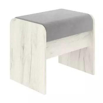 Банкетка «Мэдисон», велюр, 482350420 мм, цвет дуб крафт белый/микровелюр терра серый