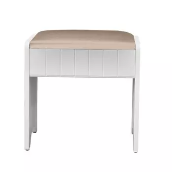 Банкетка «Монако», 400320390 мм, цвет белый / велюр конфетти крем