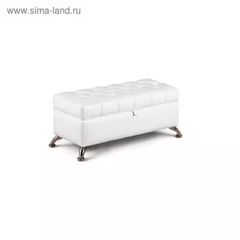 Банкетка «Рондель» с ПМ, 950 × 410 × 420 мм, экокожа, цвет взбитые сливки